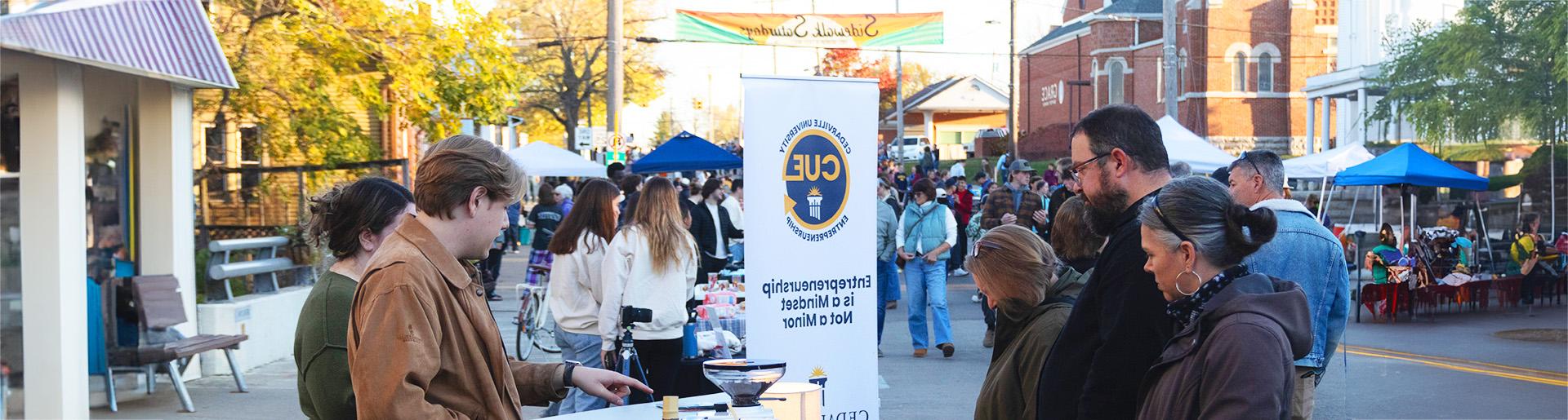 Sidewalk Saturday in Cedarville, Ohio features local businesses and products made by student entrepreneurs at Cedarville University.