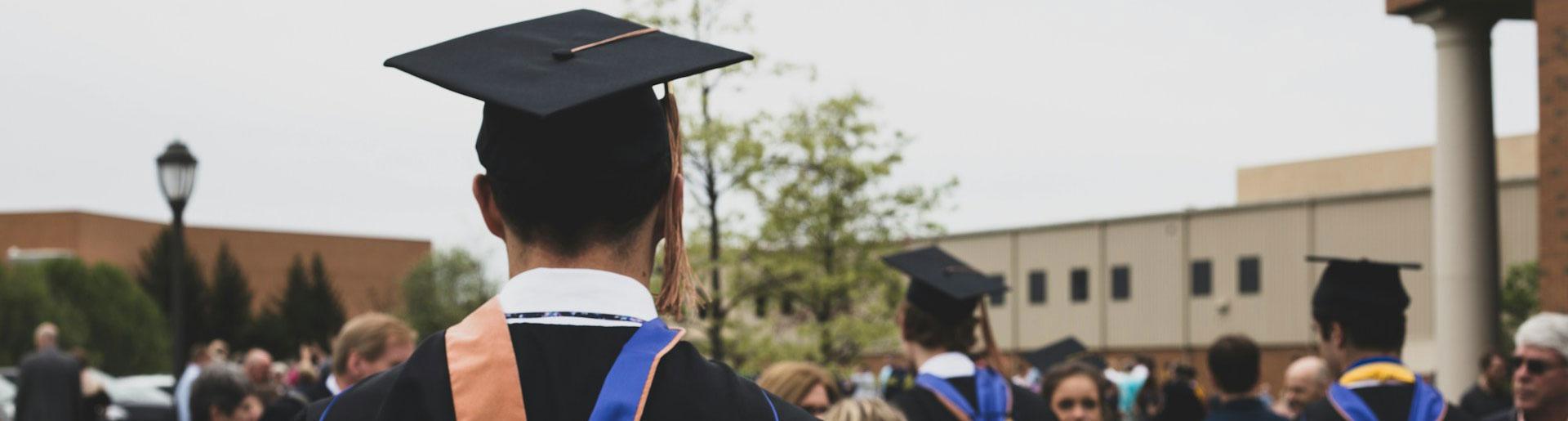 College graduate looking into distance